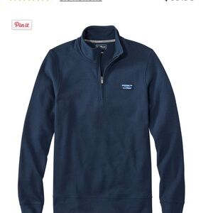 L.L. Bean Men's Navy Half-Zip Sweater Pullover